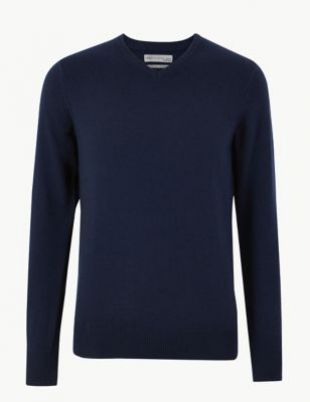 Pure Extra Fine Lambswool V-Neck Jumper