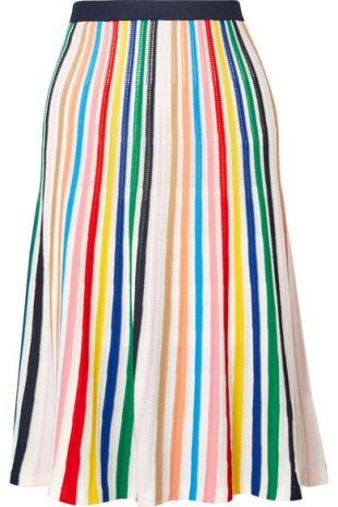 J.Crew - J.Crew - Striped stretch-knit skirt