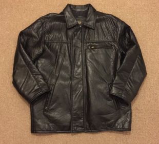 Veste en cuir noir doux Alto Moda pour homme vintage en XL d'Italie