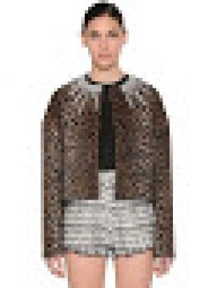 Crystal Embellished Leopard Print Jacket