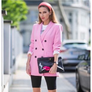 Double breasted blazer pink