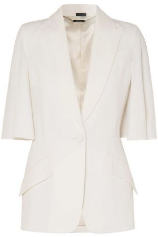 Cape-effect crepe blazer