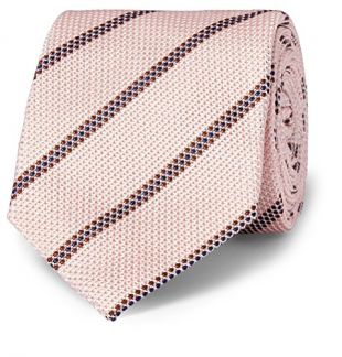 Drake's Striped Woven-Silk Tie