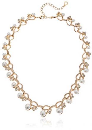 Anne Klein Women's Blanc Pearl Collar Necklace, Size: 0