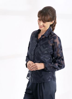 CHEMISE GYPSOPHILE - Marine -