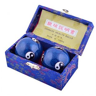 Boules de Santé Diamètre 38mm Traditionnelle Qi Gong Ornées dU Yin et Yang - Mxsabrina Bracelet de ficelle rouge offerte