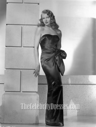 The Celebrity Dresses - Rita Hayworth Black Strapless Evening Dress