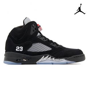 Nike - Jordan Nike Air 5 Retro 'Black - Metallic Silver'