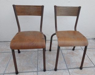 Anciennes Petites Chaises d'écolier MULLCA