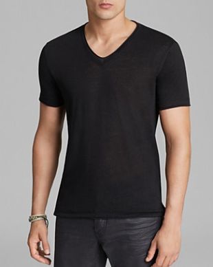 John Varvatos Collection Double-Layer V-Neck Tee