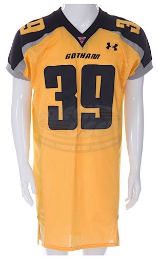 The yellow jersey of the Gotham City Rogues the National Football
