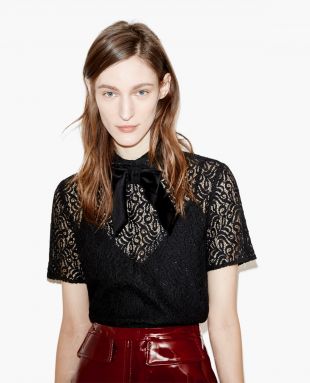 TOP EN DENTELLE À NOEUD VELOURS / The Kooples