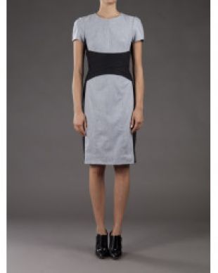 Narciso Rodriguez Gray Cumberbun Dress