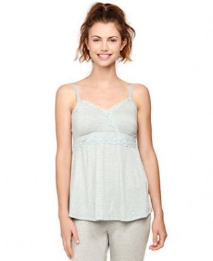 A Pea In The Pod Maternity Lace-Trim Sleep Tank