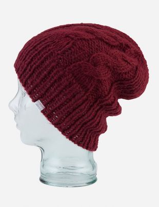 COAL BEANIES Coal Parks Cable Beanie Hat - Burgundy