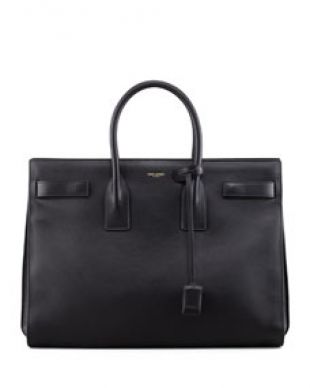 Saint Laurent Classic Sac De Jour Leather Satchel Bag, Black
