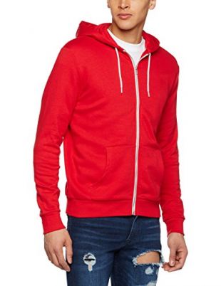 New Look - New Look Basic Zip Through, Sweat à Capuche Homme, Rouge ...