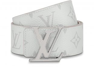 Initiales leather belt Louis Vuitton White size 90 cm in Leather - 36672502