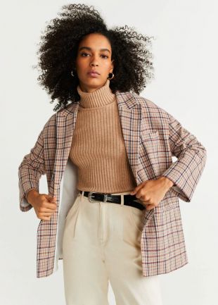 Veste déstructurée carreaux