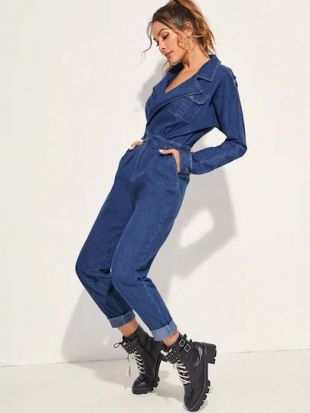 Combinaison en jean sans ceinture