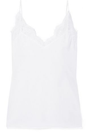 The Marisol lace-trimmed gauze camisole