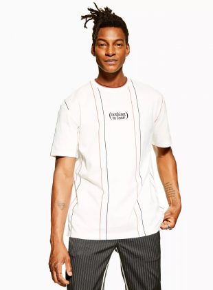 White Lose Stripe T-Shirt