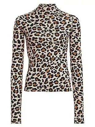 Andamane - Beth Leopard-Print Turtleneck Top