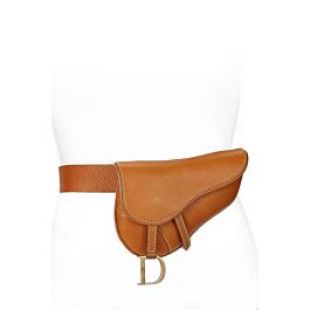 Brown Leather Saddle Belt Bag