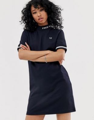 Fred Perry high neck logo tee dress | ASOS