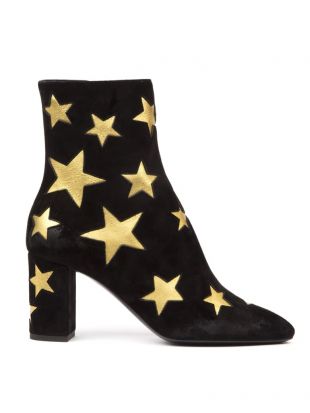 Star Embossed Ankle Boots