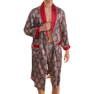 YIMANIE Mens Silk Satin Robe Lightweight Spa Bathrobe with Shorts Nightgown Long Sleeve House Kimono Luxurious Bathrobe Set