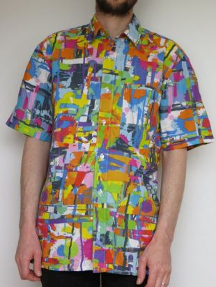 chemise, motif "taches de peintures"