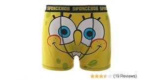 SpongeBob Squarepants Boxer Briefs Mens Cartoon Men's Trunks, X-Large