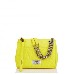 Fluorescent Yellow Star Matelassé Nappa Shoulder Bag