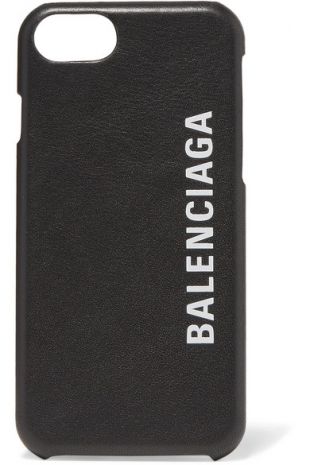 Balenciaga - Printed textured-leather iPhone 7 and 8 case