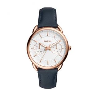 Fossil Women's Tailor ES4260 Rose-Gold Leather Japanese Quartz Fashion Watch