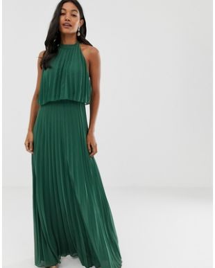 Halter Tie Neck Maxi Dress