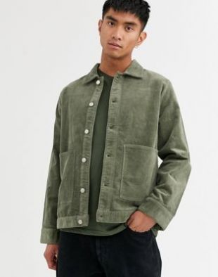 Weekday - Shore - Veste en velours côtelé - Vert | ASOS