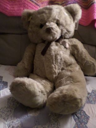 Peluche NOMBRILOU AJENA Vintage - Ours Brun Tout Doux Avec Abeille - Années 80