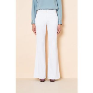 Flared needlecord trousers