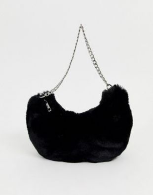 ASOS DESIGN fur 90s hobo shoulder bag | ASOS