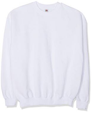 Fruit of the Loom Men's Set-In Classic Sweater, White, Small