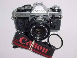 Vintage Canon AE-1 Program 35mm SLR Camera with 50mm 1:1.8 Lens