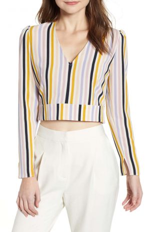 ELAYNE™ – Chic V-Neck Crop Top main image 1