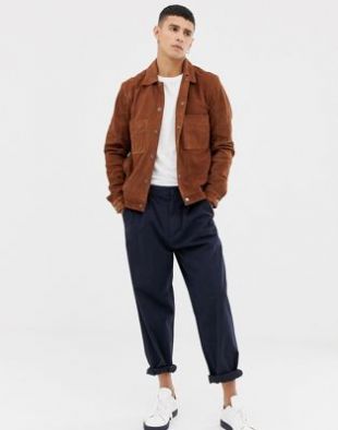 Veste en cuir nubuck