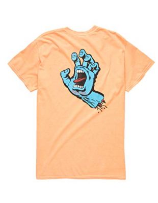 Santa Cruz Screaming Hand T-Shirt Neon Mango (Medium)