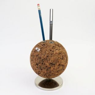 Mid Century Liège boule Message Center crayon porte-stylo tournant métal bureau organisateur accessoire Note rétro Bulletin Caddy