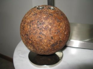MCM Park Sherman Liège boule ou sphère forme crayon porte tournant Bureau au milieu du siècle 6" haut Vintage