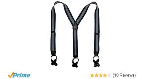 CTM Men's Elastic Button End Stripe Dress Suspenders, Navy/Grey/Navy