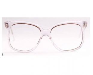 Grandes Lunettes de vue Translucide Transparent Cristal Vuarnet 1463 Vintage 1960's Rétro - Fabriqué à la main en France